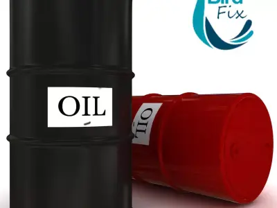 Oil Barrel Low-poly 3D model 5
