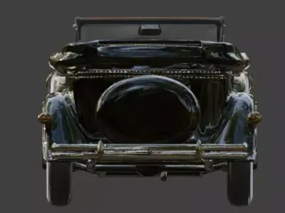 1920s Luxury Phaeton Vintage 3D Automobile Low-poly 3D model