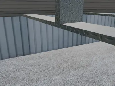 Aircraft hanger Low Poly Free low-poly 3D model