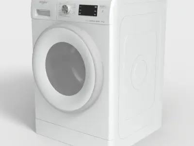 WHIRLPOOL WASHING MACHINE Low-poly 3D model