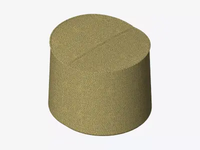 Furniture - Pouf - Contemporary - Number - Oval Small Low-poly 3D model
