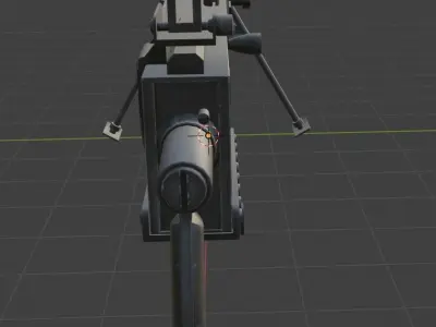 usa 30cal weapon Low-poly 3D model
