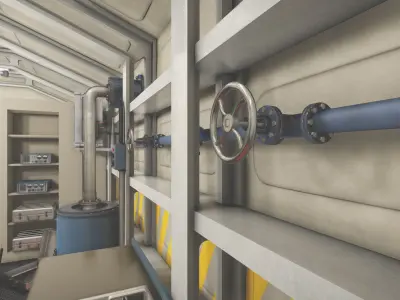 Nuclear Bomb Shelter Low-poly 3D model