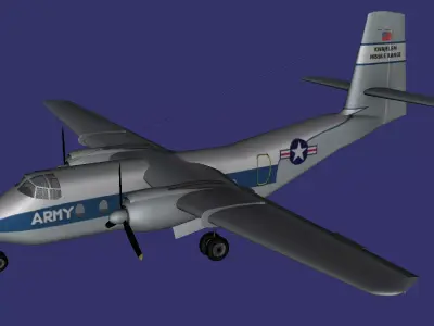de Havilland Canada DHC 4 Caribou Free low-poly 3D model