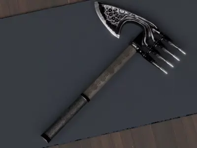 Axe 001  Realistic Medieval PBR 3D Weapon Unity Low-poly 3D model
