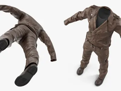  Heavy Metal Leather Suit Brown 