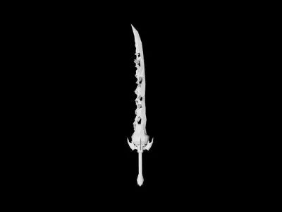 Hell Katana Low-poly 3D model