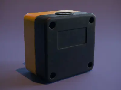 Emergency Stop Button Low-poly 3D model purchase
