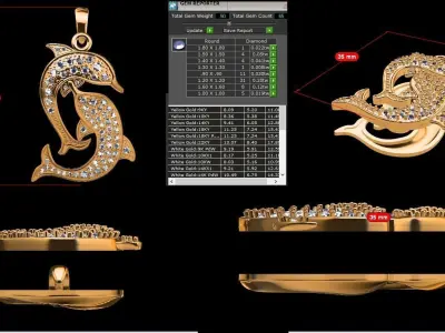 Hip Hop Style Jewelry  STL  3DM Files Printable  Editable 3D print model