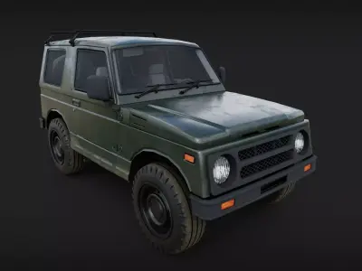 Suzuki Jimmy Military Car Low-poly 3D model