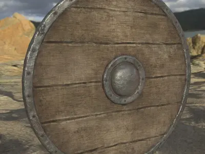 Shield viking 3D model purchase