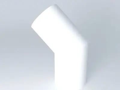 curve 45 ° chimney Free 3D model