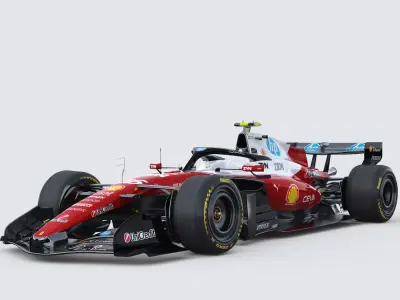 F1 Ferrari SF26 2026 Low-poly 3D model