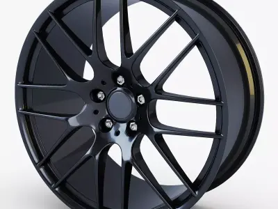 Style 359M wheel black Mid Poly Low-poly 3D model