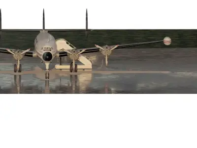 Lockheed L-1049G Super Constellation 1950s 3D model