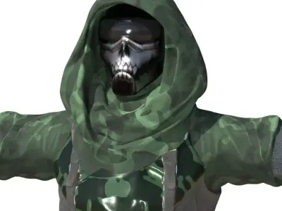 Soldier Low-poly 3D model