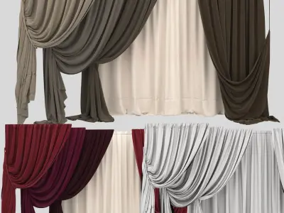 Curtain collection 10 3D model