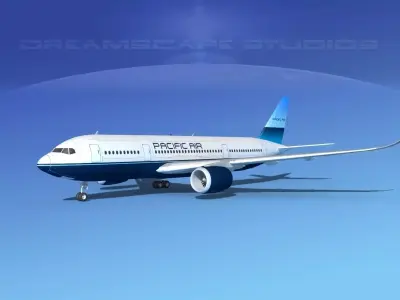 Airbus A350-800 Pacific Air 3D model