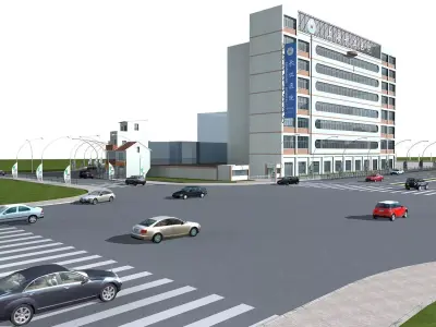 Hospital Building 3D model 11