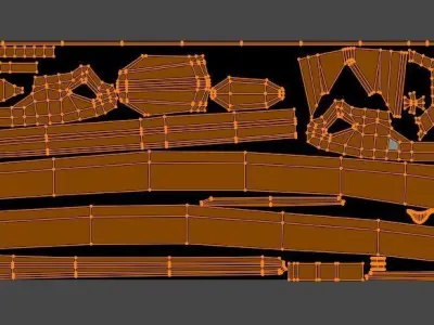 Game ready katana sword Low-poly 3D model