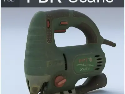Jig Saw Low Poly Low-poly 3D model
