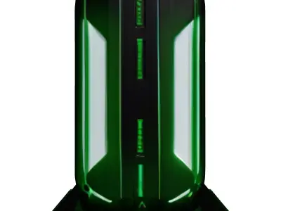 Futuristic Green Scanning Device 3D model