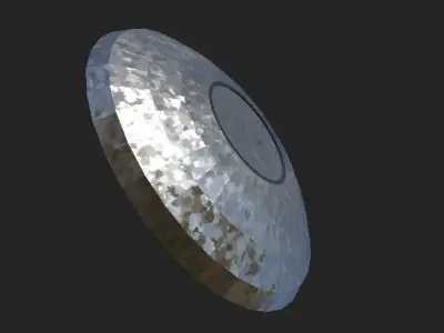 Low-Poly Round Shield Free low-poly 3D model