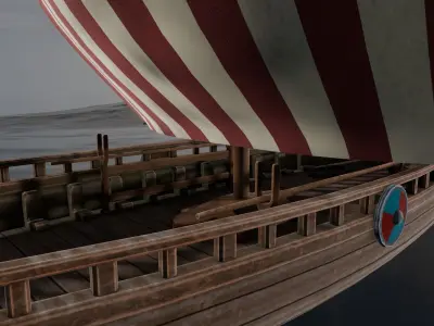 Ship 3D Model Low-poly 3D model