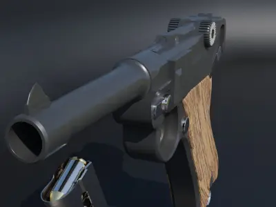 Luger P08 Low-poly 3D model