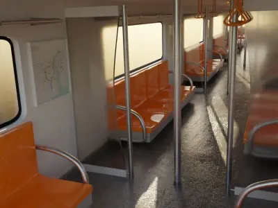 Blender Metro interior 3D model