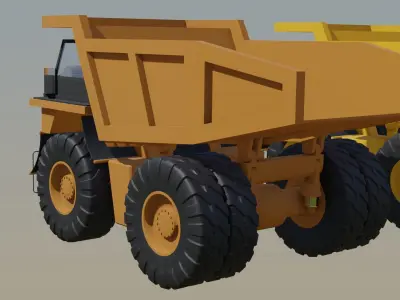 Open Pit Tipper Truck 3D model