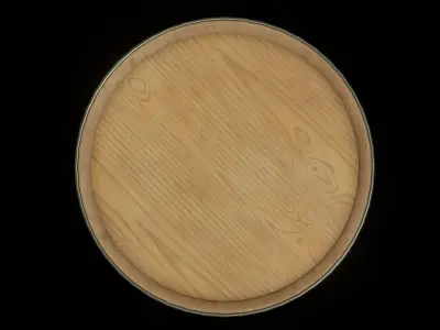 Barrel wooden Low-poly 3D model get