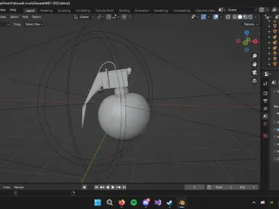 3D Frag Grenade M67 3D model