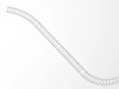 Railway Track 3D model shop