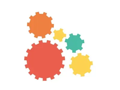 Simple low-poly cogs Low-poly 3D model