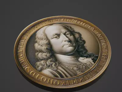 Diderot Medallion 3D print model get