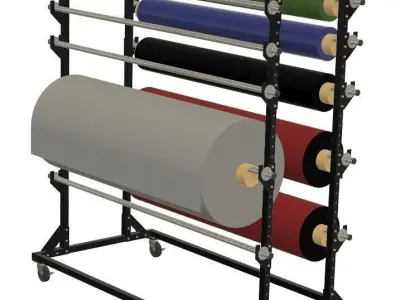 Composite Material Storage Rack 3D model