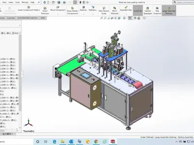 Fully Automatic Medical Mask Production line 3D model