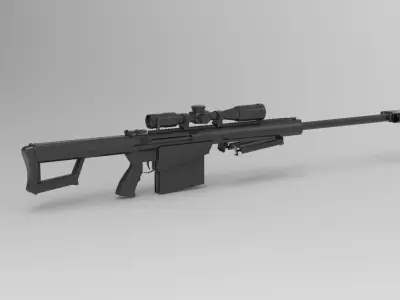 Barrett M82 3D model purchase