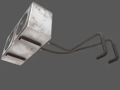 Roof Ac Unit Low Poly Low-poly 3D model