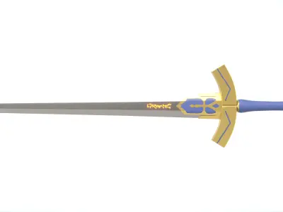 Excalibur Saber Sword Inspired by Fate Series Low-poly 3D model