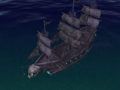 13 Pirate Ship Bundle  Low-poly 3D model