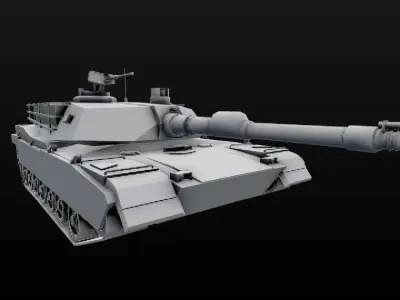 M1A2 ABRAMS post apocaliptic 3D model