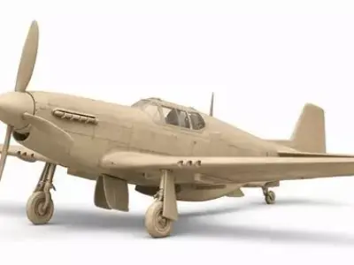North American P-51B Mustang Printable Airplane 3D print model