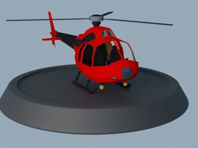 Low-poly Helicopter Low-poly 3D model