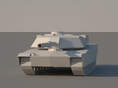 m1 abrams tank usa Low-poly 3D model