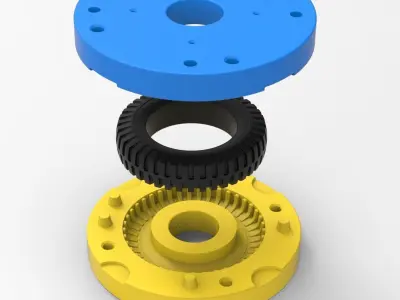 Mold for diecast  tire 3 Scale 1 to 10 and 1 to 14 and 1 to 25 3D print model