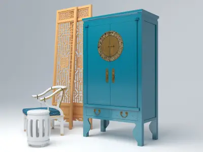 CHINESE WEDDING SET 3D model