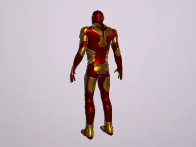 Simple iron Man model Low-poly 3D model