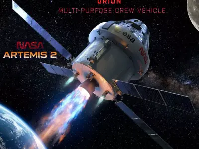 NASA Artemis 2 Orion 3D Model Low-poly 3D model